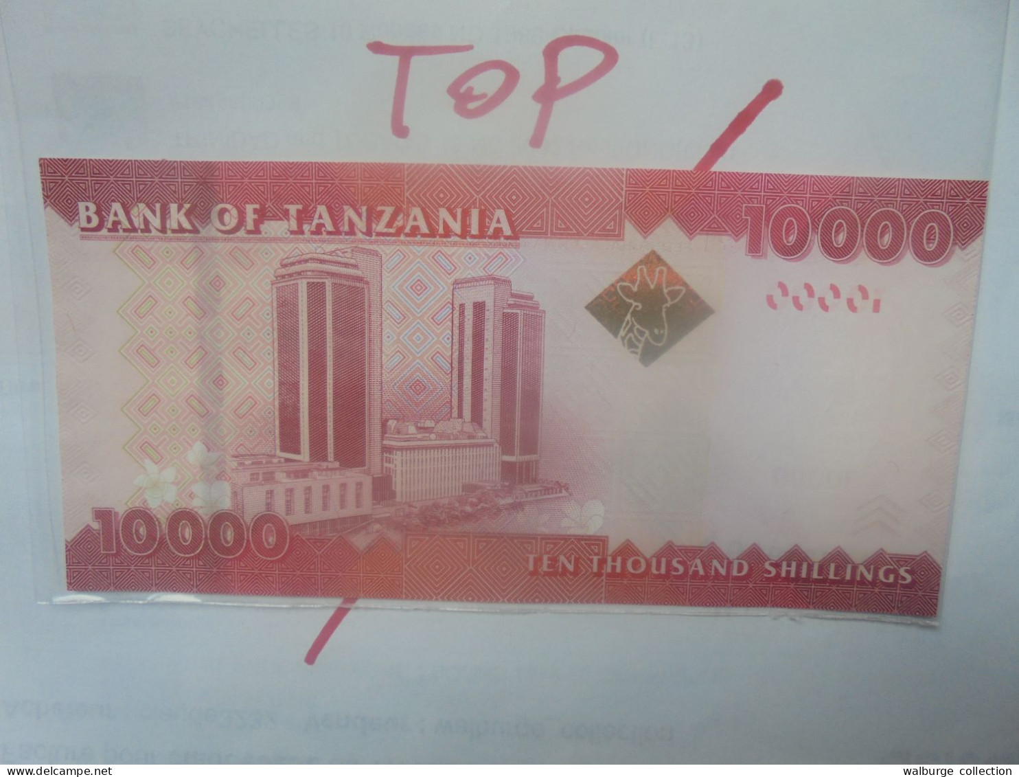 TANZANIE 10.000 SHILLINGI 2010 Neuf/UNC (B.29) - Tanzanie