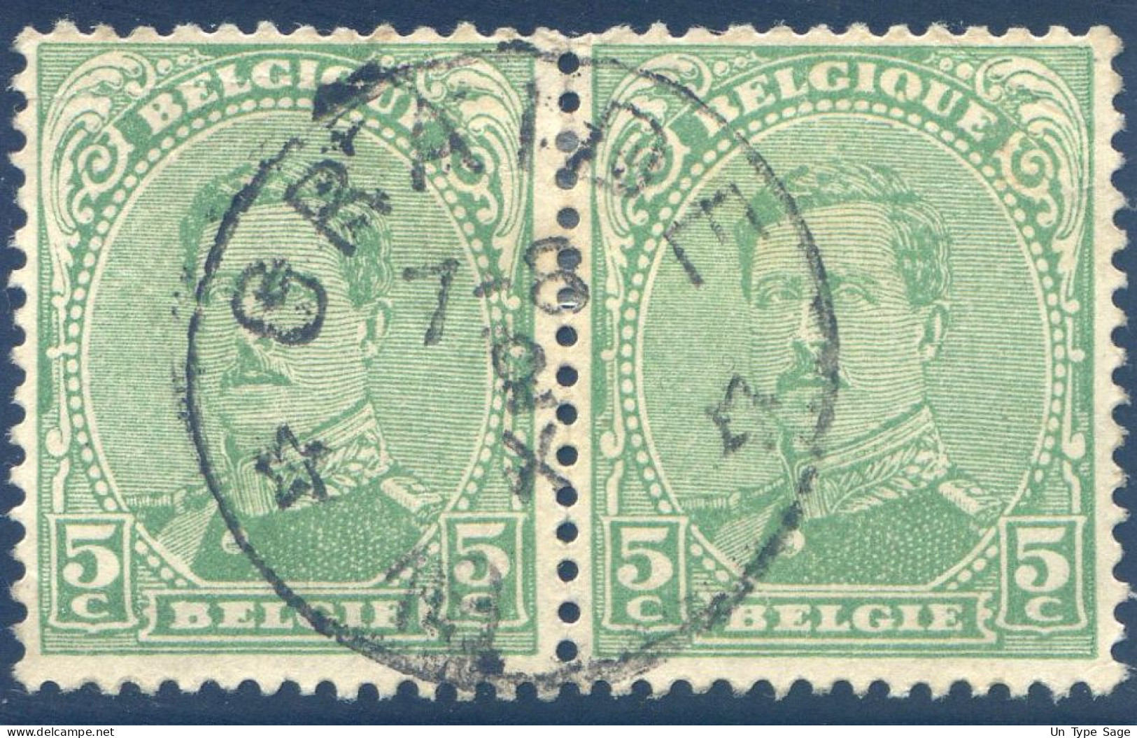 Belgique COB N°137 (paire), Cachet Relais GRAIDE - (F2780) - Cachets à étoiles