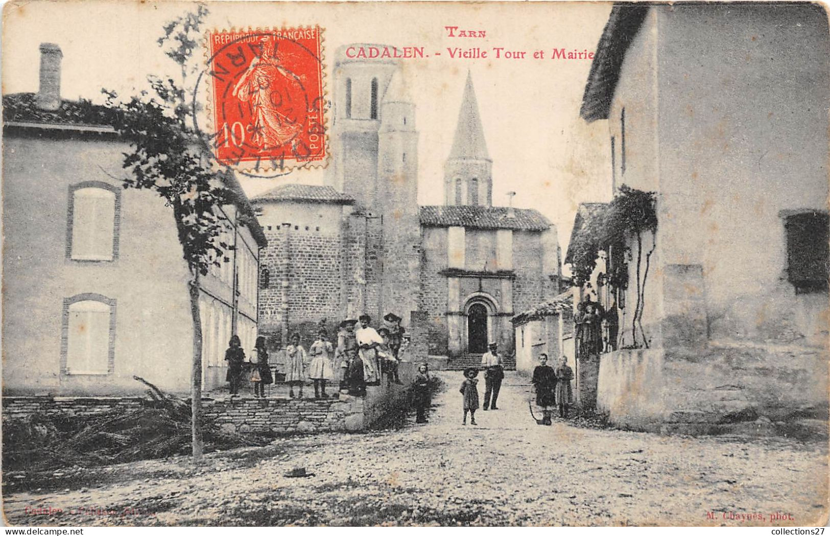 81-CADALAN- VIEILLE TOUR ET MAIRIE - Cadalen