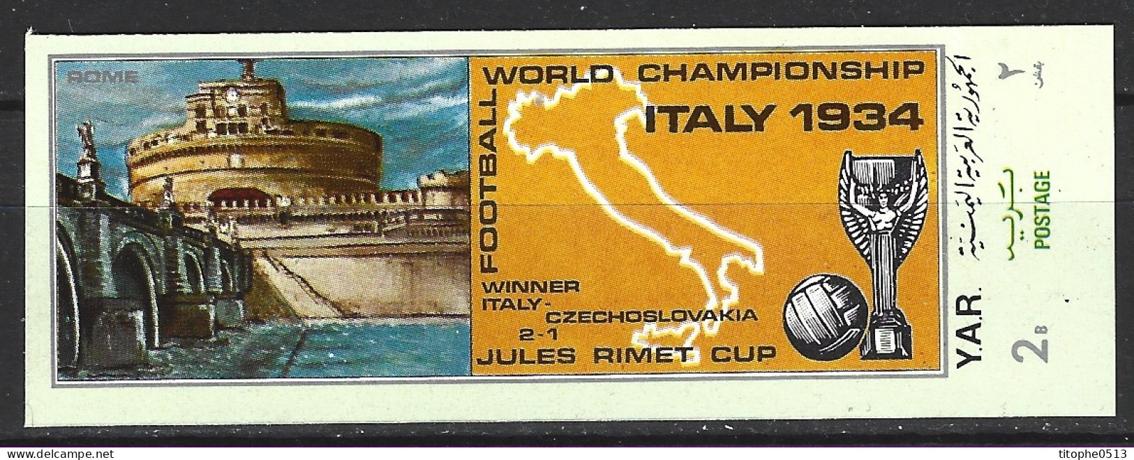 YEMEN. Timbre De 1970. Coupe Du Monde 1934. - 1934 – Italien