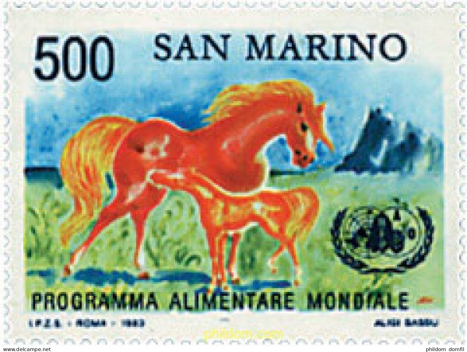 29764 MNH SAN MARINO 1983 20 AÑOS DE ACTIVIDAD DEL PROGRAMA ALIMENTARIO MUN. - Gebraucht