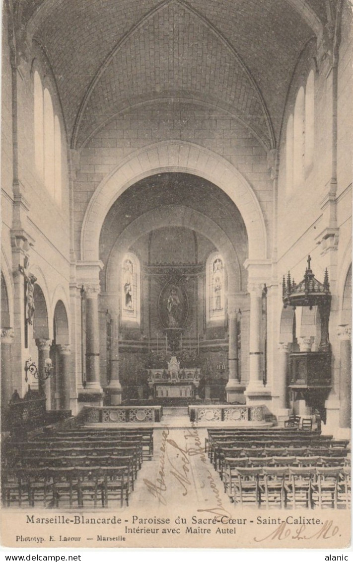 CPA13- MARSEILLE- BLANCARDE- Paroisse Du Sacré Coeur- Saint Calixte-PRECURSEUR-CIRCULEE-1905 - Cinq Avenues, Chave, Blancarde, Chutes Lavies