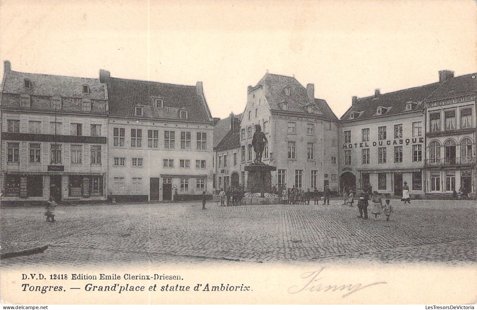 BELGIQUE - TONGRES - Grand'Place Et Statue D'Ambriorix - Carte Postale Ancienne - Tongeren