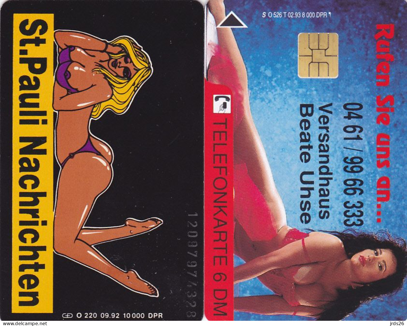 Germany 2 Phonecards Chip - - - Sexy Woman Erotic O 526T/93, O 220/92 - Altri & Non Classificati