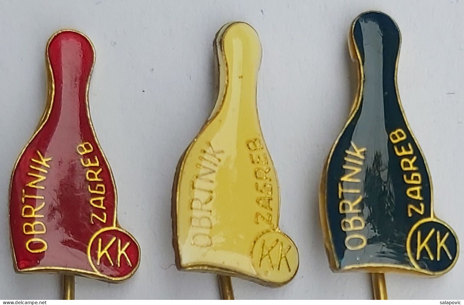 KK Obrtnik Zagreb Croatia Bowling Club 3 Pieces PIN A8/3 - Bowling