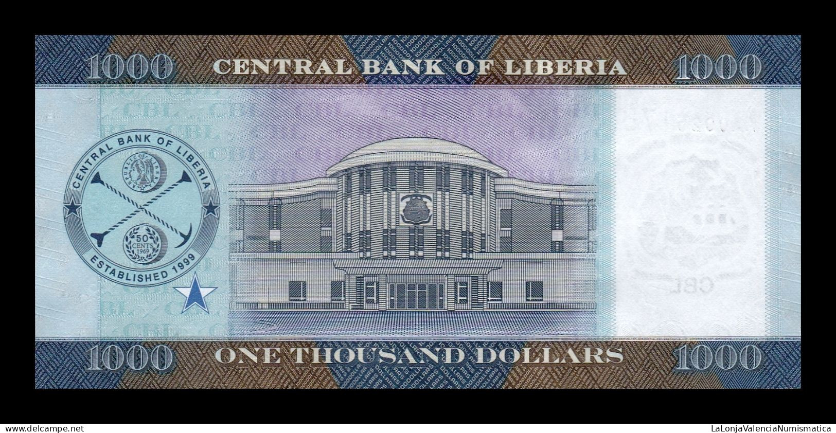 Liberia 1000 Dollars 2022 Pick 43 Sc Unc - Liberia