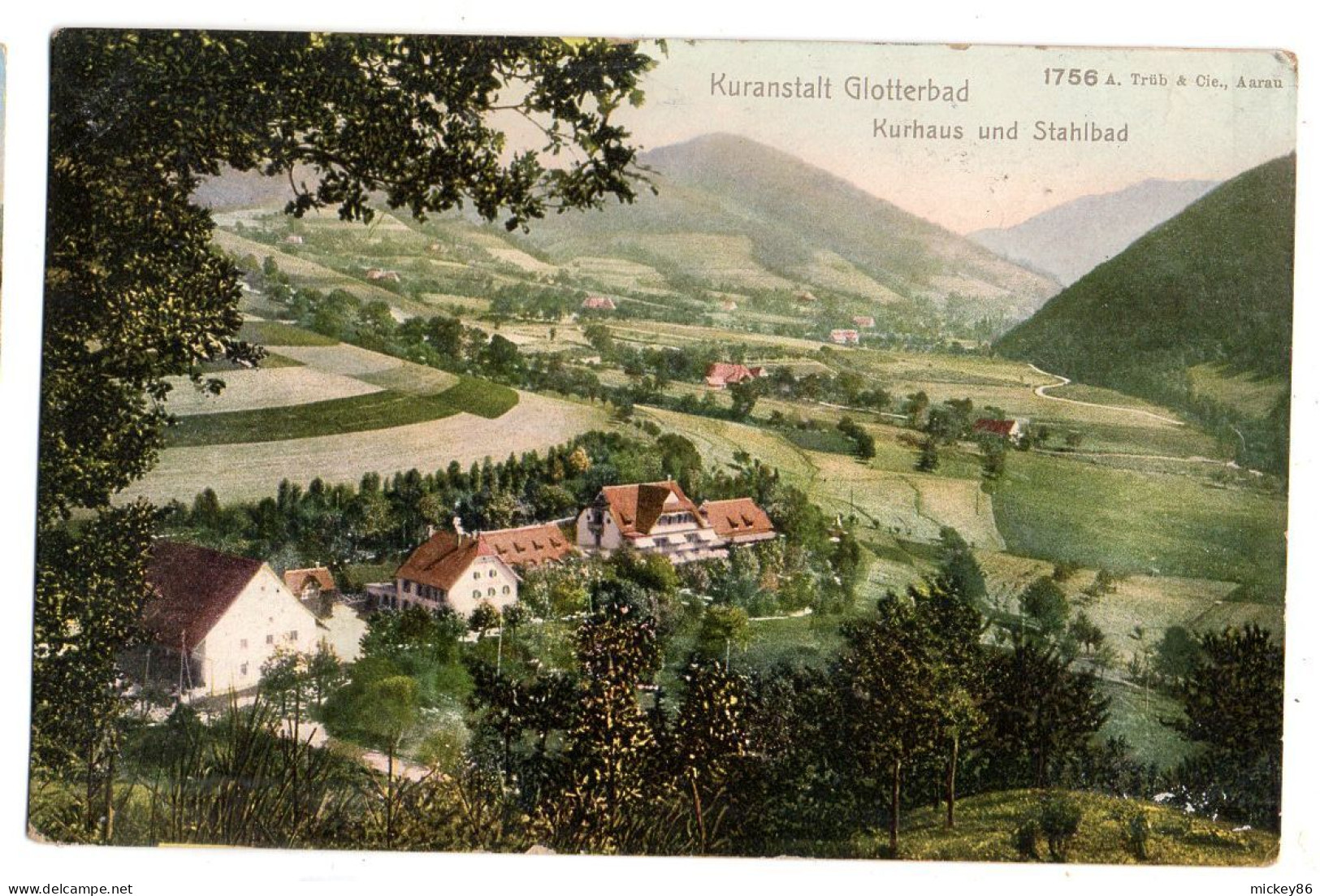 Allemagne--GLOTTERTAL--1907--Kuranstalt Glotterbad--Kurhaus Und Stahibad...timbre....cachet - Glottertal