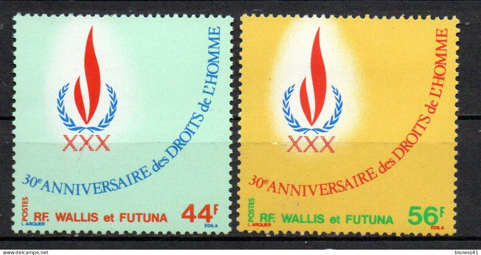 Col34 Wallis & Futuna N° 224 & 225  Neuf XX MNH  Cote : 4,90€ - Unused Stamps