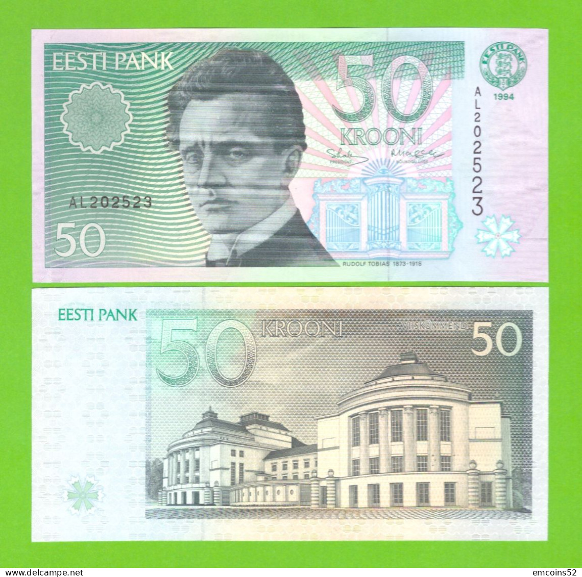 ESTONIA 50 KROONI 1994 P-78 UNC - Estland