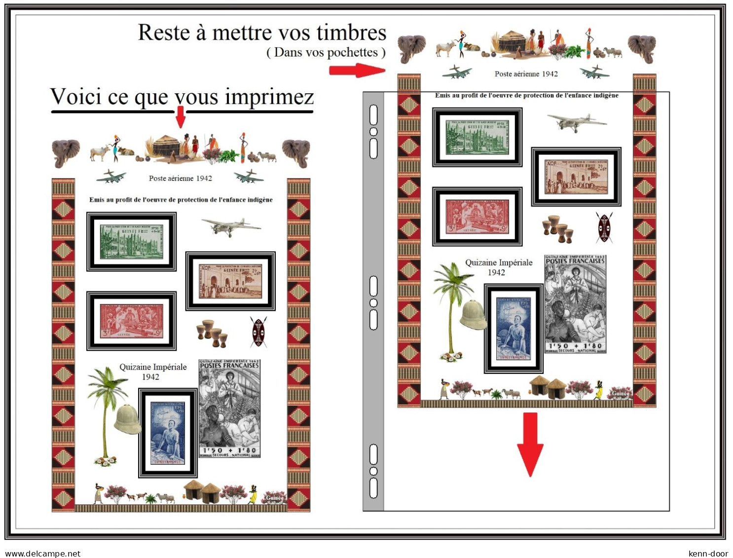 Album de timbres à imprimer GUINEE FRANCAISE