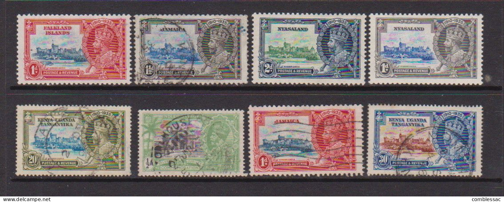 SILVER  WEDDING    1935     Colection  Of  8  Stamps - Collections (sans Albums)