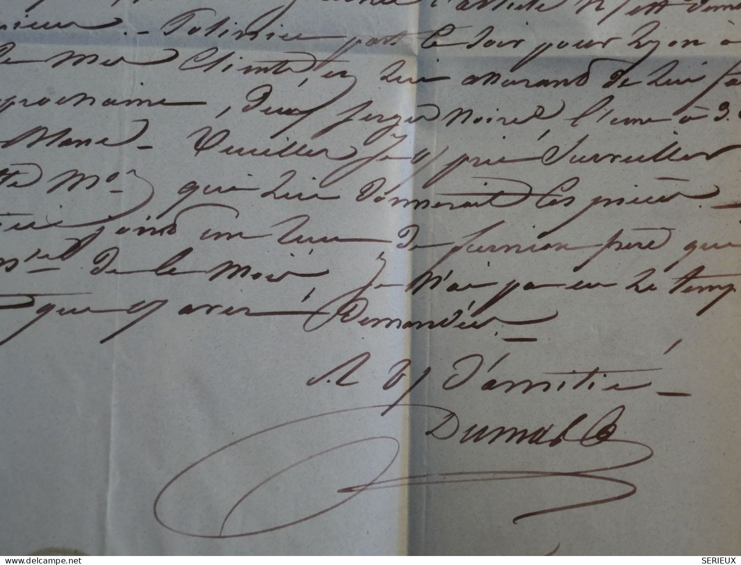 BQ1 FRANCE   BELLE  LETTRE DE DUMAS  1867 ETOILE DE PARIS A LYON  +N°14 FONCé+ AFFRANCH. INTERESSANT - 1853-1860 Napoléon III.