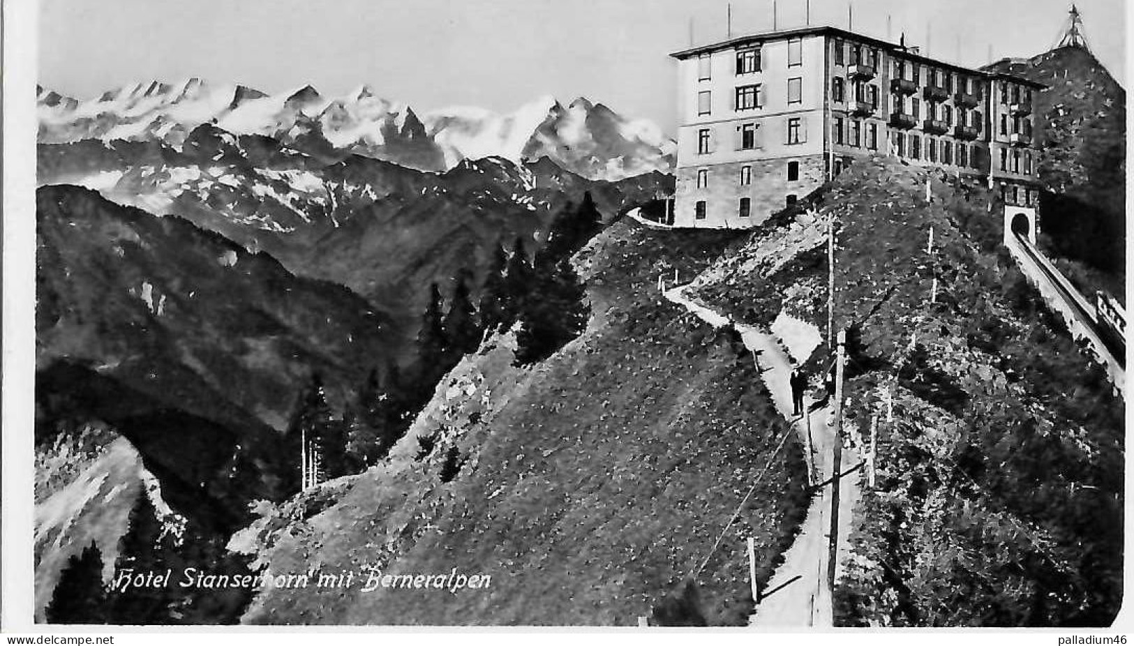 NIDWALD STANSERHORN HOTEL MIT BERNERALPEN - Engelberger Stans  - Circulé Le 02.09.1935 - Stans