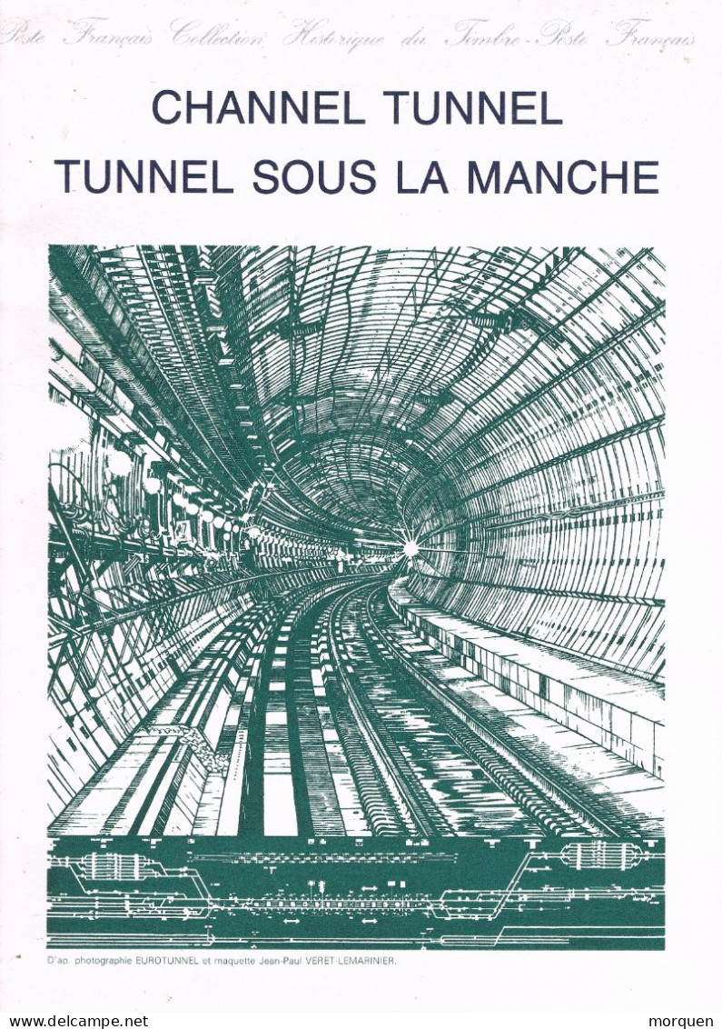 49618. Documento FRANCIA / ENGLAND 1994. CHANNEL TUNNEL, Emision Conjunta - Lettres & Documents