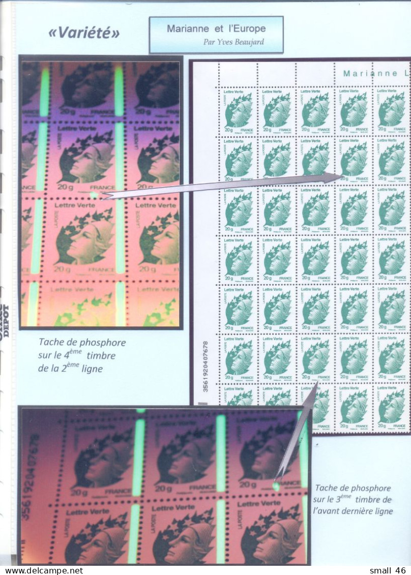 Marianne De Beaujard Lettre Verte - Unused Stamps