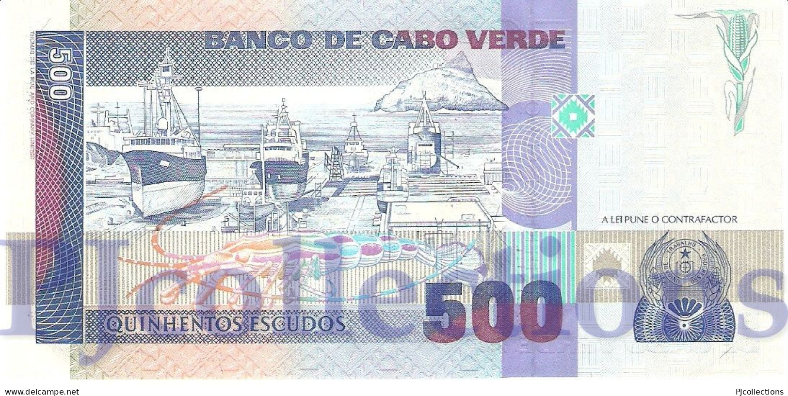 CAPE VERDE 500 ESCUDOS 1989 PICK 59a UNC - Kaapverdische Eilanden