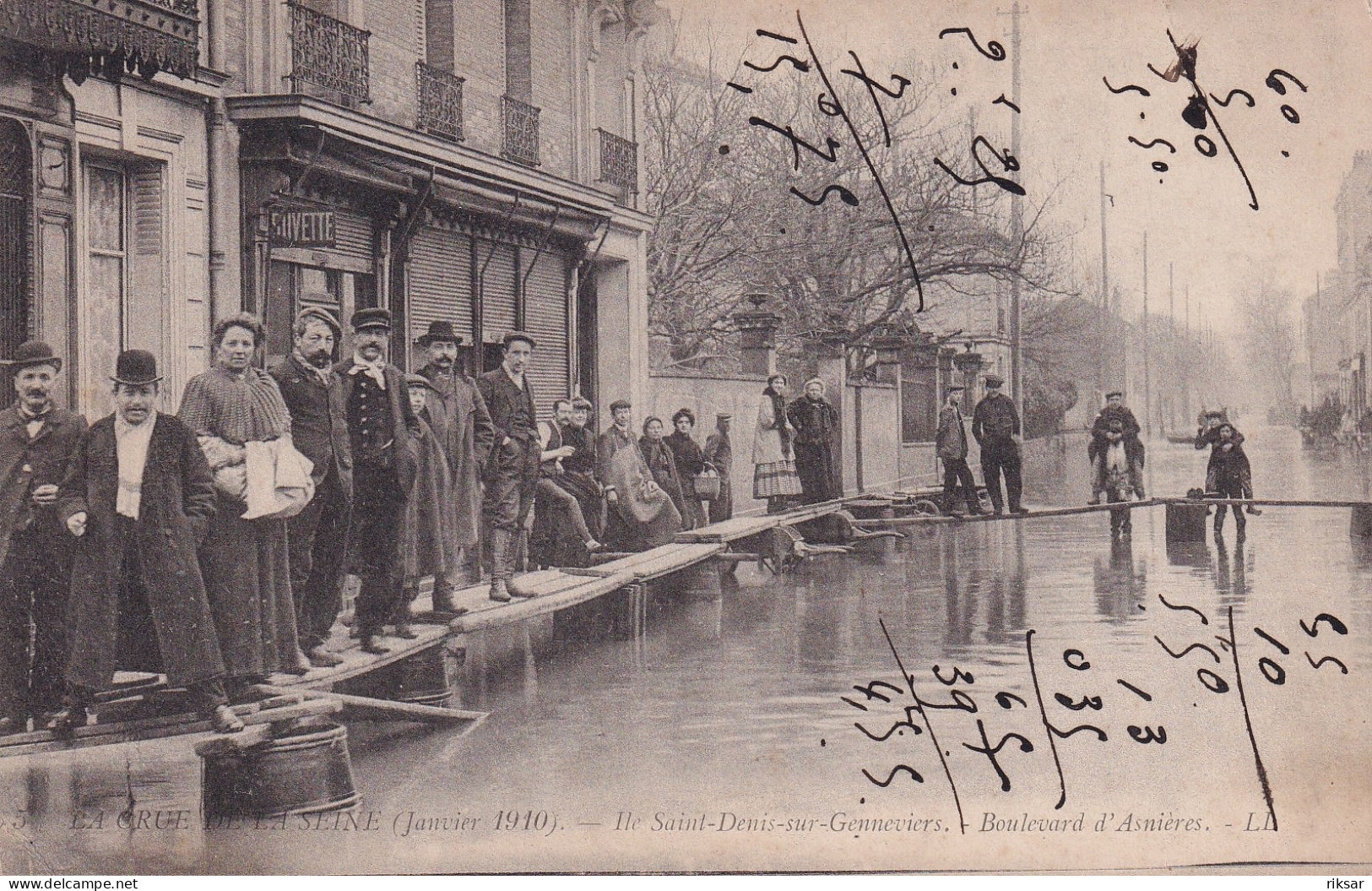 L ILE SAINT DENIS(INONDATION) PUBLICITE RESTAURANT LOUIS - L'Ile Saint Denis