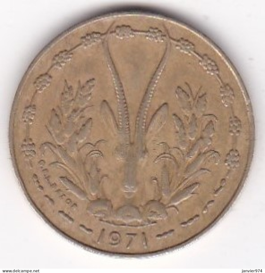 États De L'Afrique De L'Ouest 10 Francs 1971 , En Bronze Nickel Aluminium, KM# 1a - Sonstige – Afrika