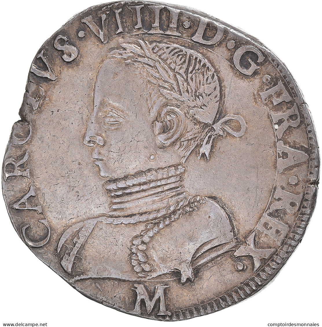 Monnaie, France, Charles IX, Teston, 1569, Toulouse, TTB+, Argent, Gadoury:428 - 1560-1574 Karl IX.