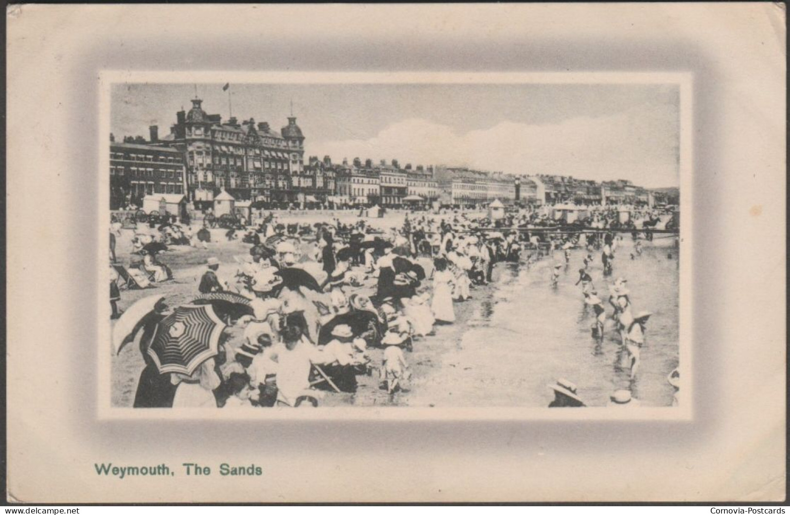 The Sands, Weymouth, Dorset, 1910 - Edward Hitch Postcard - Weymouth