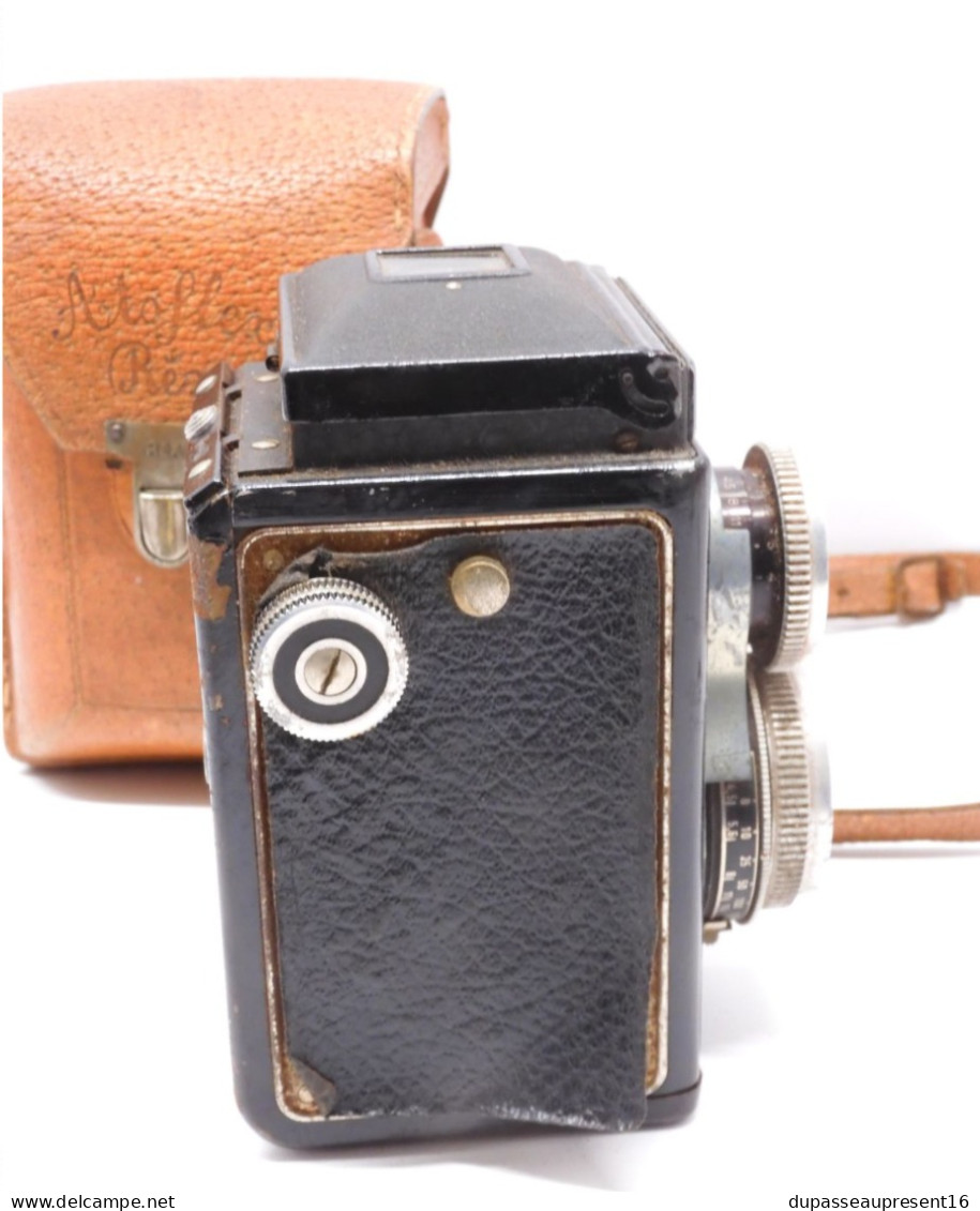 -APPAREIL PHOTO ATOFLEX REX 6 x 6 ANGENIEUX années 50 VINTAGE SACOCHE CUIR   E