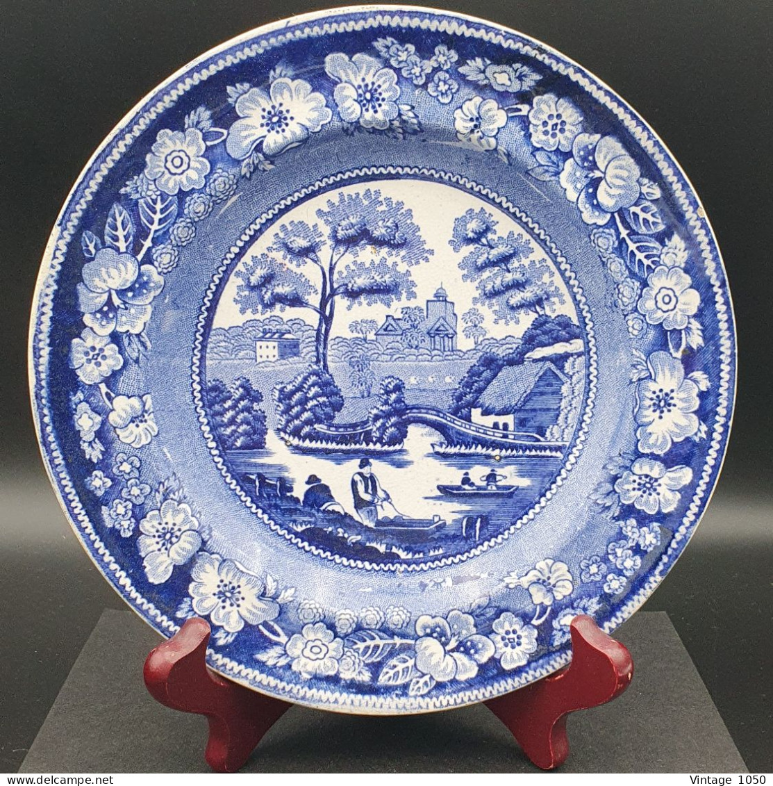 Assiette Ancienne MAASTRICHT  19cm Déco Bleue  1895 #200934 - Maastricht (NLD)