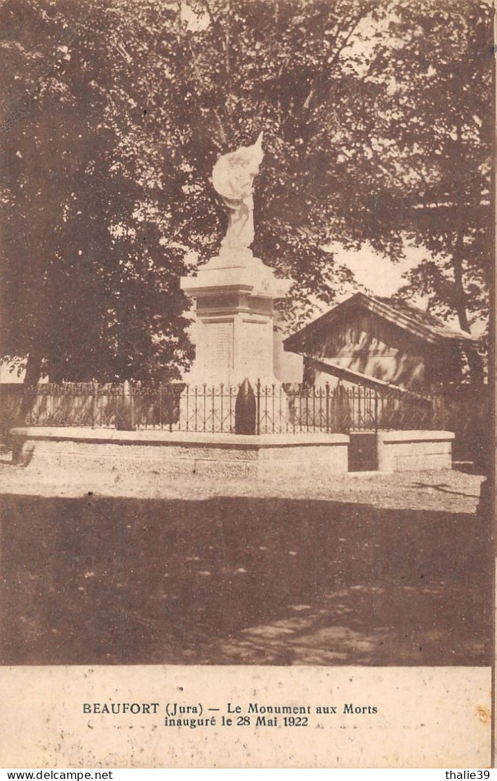 Beaufort Monument Aux Morts Liste Faton Coulon Rodot Monot  Campy Viret Foras Ponsot Cabot Morey Bavoux Gindre Bion - Beaufort