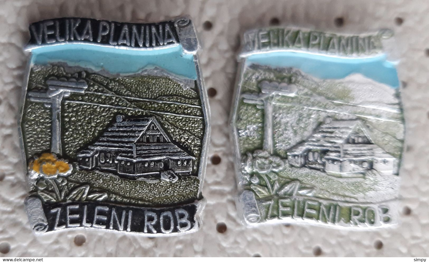 Velika Planina Mountain Lodge Ski Lift Skiing Alpinism,  Mountaineering Slovenia Pins - Alpinismus, Bergsteigen