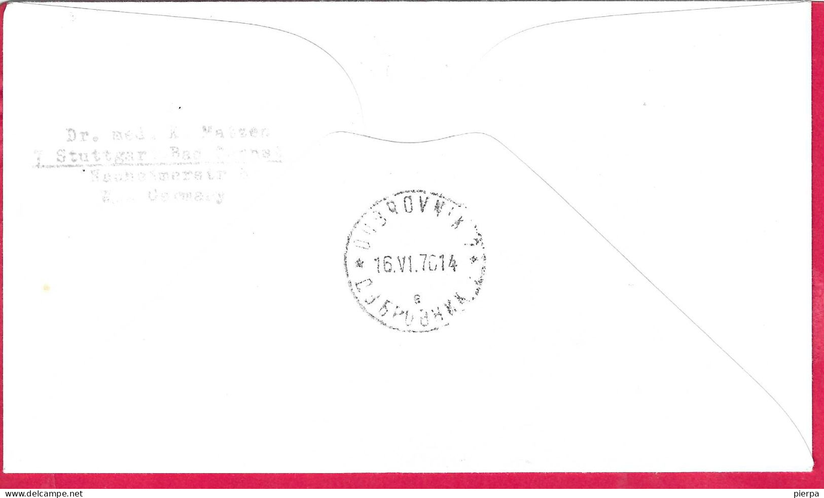 JUGOSLAVIA - FIRST FLIGHT JAT FROM OHRID TO DUBROVNIK * 16.6.1970* ON COVER - Luchtpost