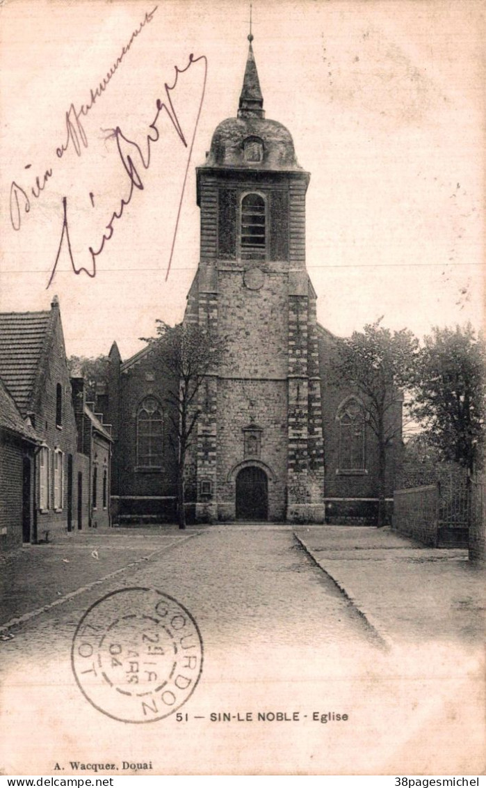 J1004 - SIN Le NOBLE - D59 - Église - Sin Le Noble