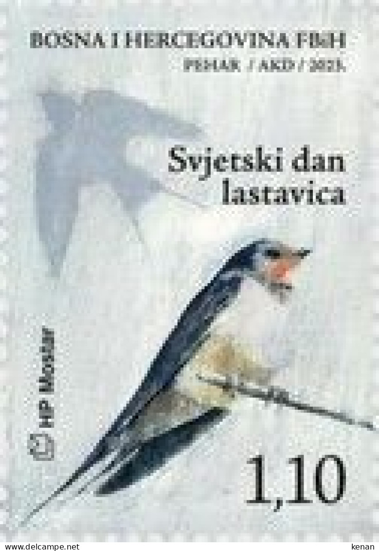 Bosnia And Hercegovina, HP Mostar, 2023, Swallows Days (MNH) - Golondrinas