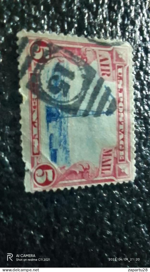 USA-1928    5C       AIRMAIL  STAMP   USED- - 1a. 1918-1940 Usados