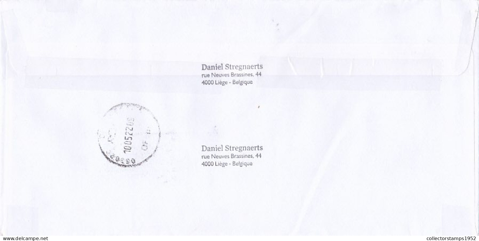 PLANE, EUROPEAN UNION, KING BAUDOUIN STAMPS ON COVER, 2022, BELGIUM - Lettres & Documents