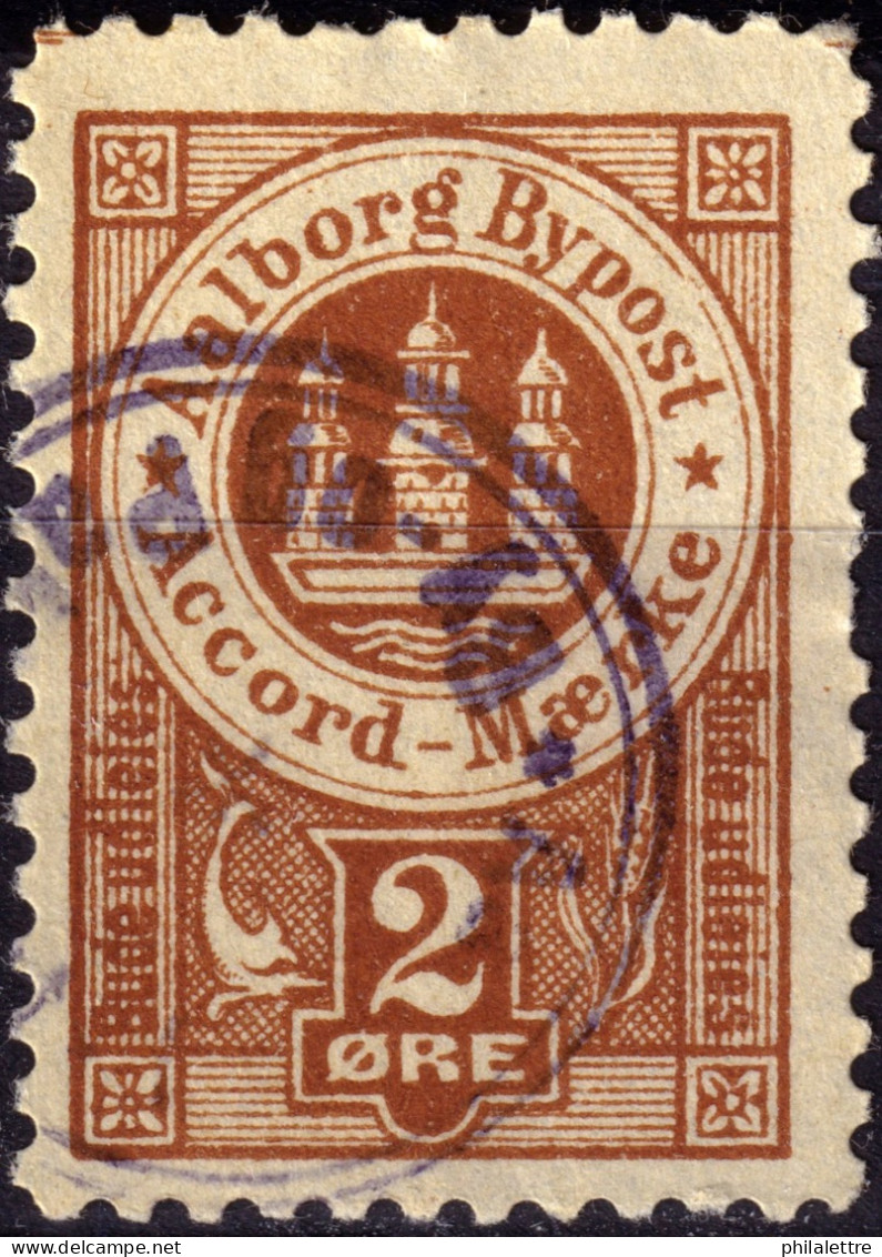 DANEMARK / DENMARK - 1887 - AALBORG CJ Als Local Post 2 øre Red-brown  - VF Used -b - Emissions Locales