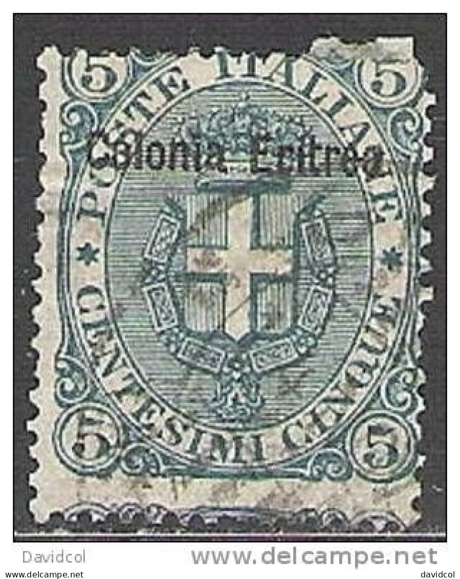 2586A.-.ITALIA - ERITREA - 1892 - SC#: 3 - USED - Erythrée