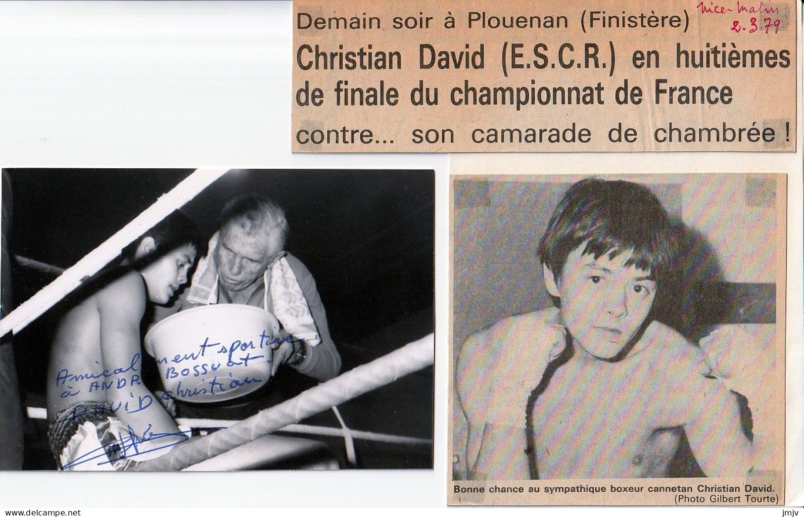 BOXE Christian DAVID  Dédicacé - Handtekening