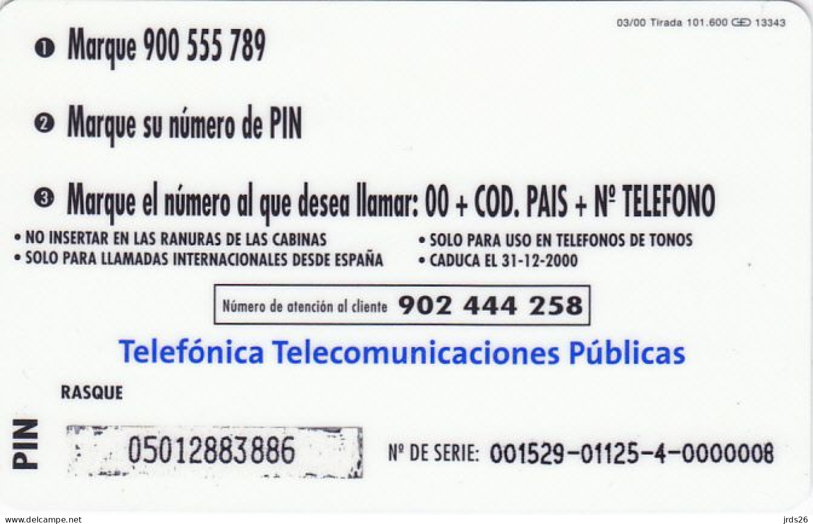 Spain Phonecard Remote - - - Palace - Autres & Non Classés