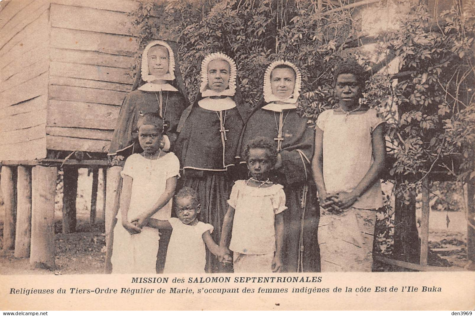 Océanie - Mission Des SALOMON Septentrionales - Religieuses S'occupant Des Femmes Indigènes De La Côte Est De L'Ile Buka - Solomoneilanden