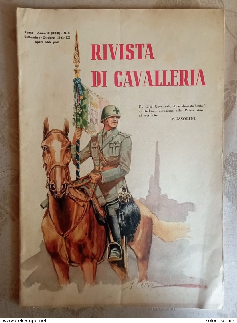 RIVISTA DI CAVALLERIA  -1942 N. 5 Settembre/ Ottobre - Buone Condizioni - Italian