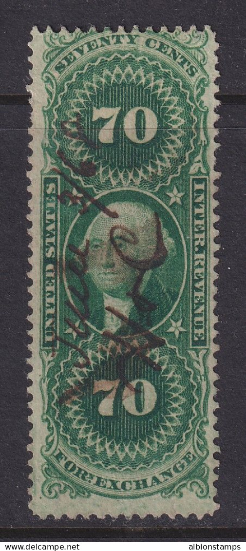 US, Scott R65c, Used, Manuscript Cancel (light Crease) - Revenues