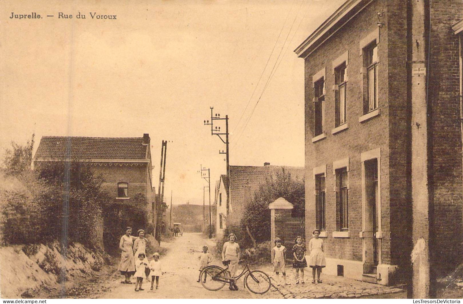 BELGIQUE - JUPRELLE - Rue Du Voroux - Edition Dethise - Carte Postale Ancienne - Juprelle