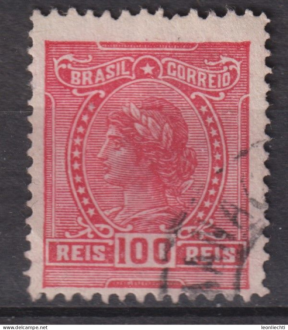 1918 Brasilien, Mi:BR 196, Sn:BR 204, Yt:BR 155(A),  Liberty Head, Allegory Of The Republic And Instructions - Oblitérés