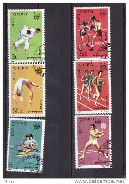 C2370 - Roumanie 1988 - Yv.no. 3806/11  Obliteres - Used Stamps