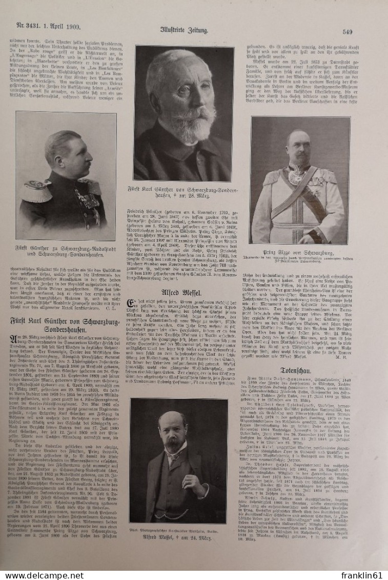 Illustrirte Zeitung. Nummer 3431. 132. Bd.. 1. April 1909. - Autres & Non Classés