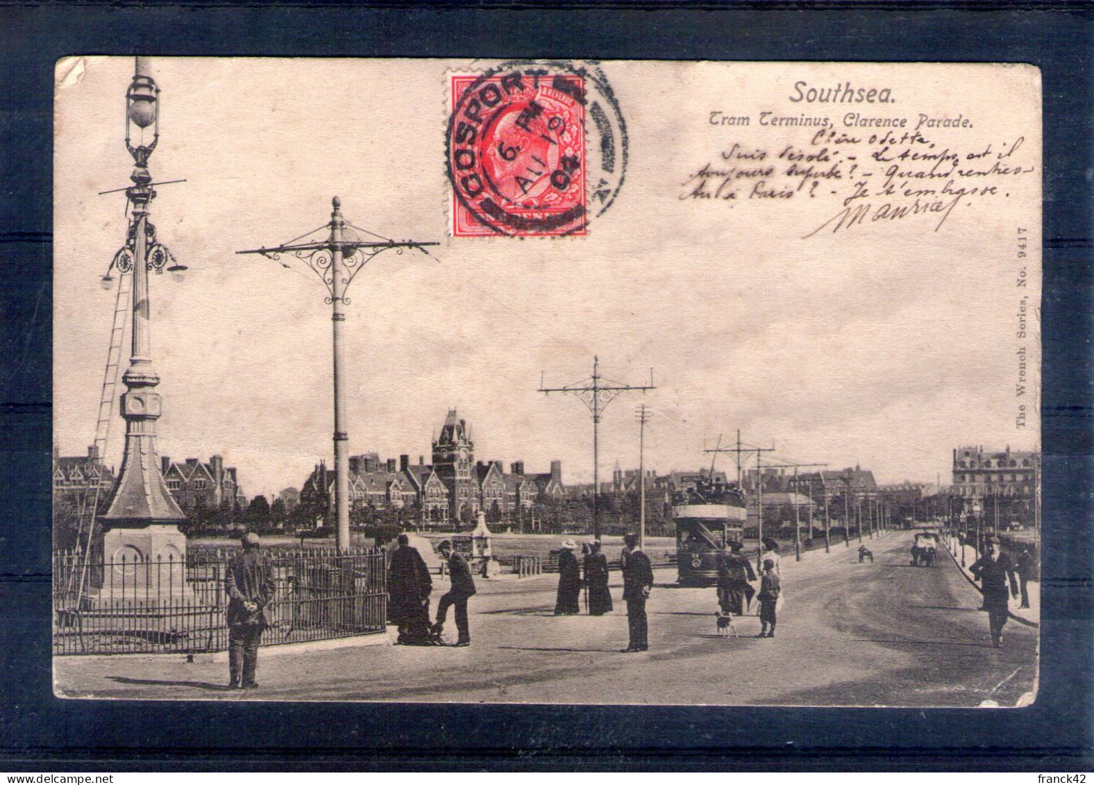 Angleterre. Southsea. Tram Terminus, Clarence Parade. Coins émoussés - Southsea