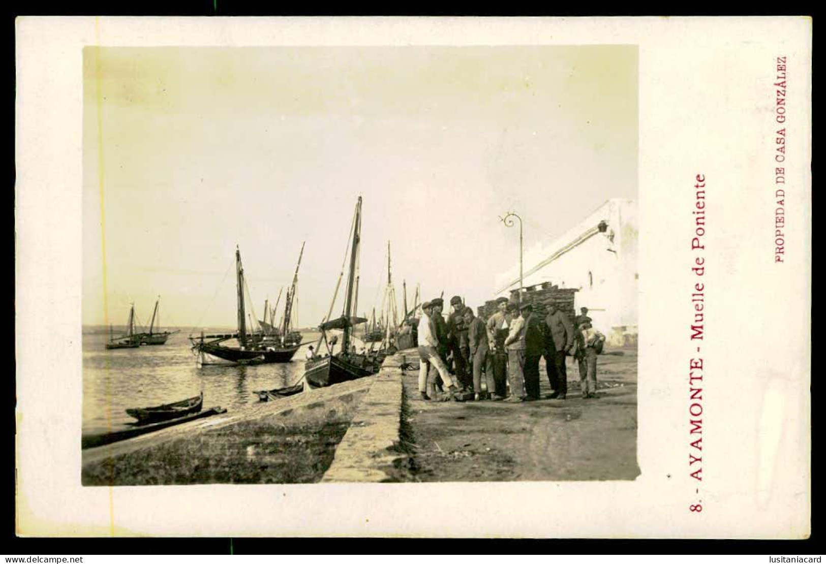 AYAMONTE - Muelle De Poniente ( Ed.Etablissements "MAS"/ Propriedad De Casa González  Nº 8)  Carte Postale - Huelva