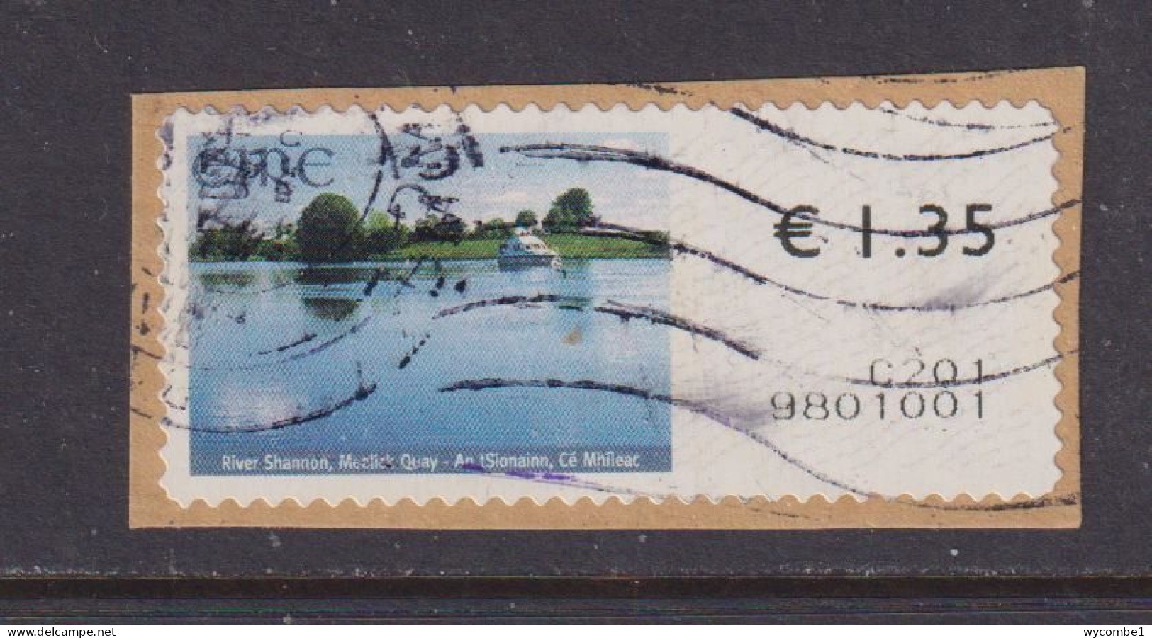 IRELAND  -  2008 River Shannon SOAR (Stamp On A Roll)  Used On Piece As Scan - Usados