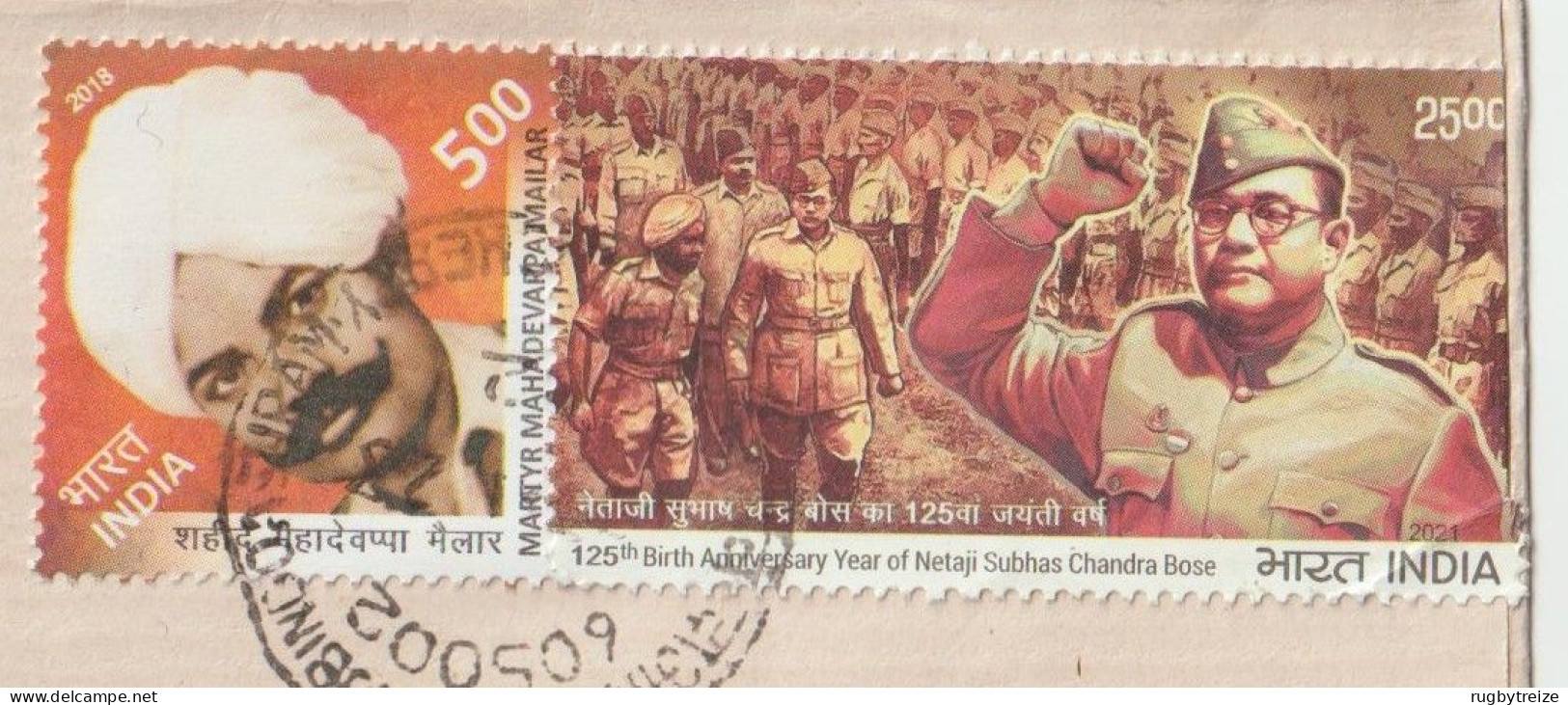 6492  Lettre Cover INDE INDIA 2023 PONDICHERY PONDICHERRY Netaji Subhaschandra Bose Martyr Mailara Mahadevappar - Brieven En Documenten