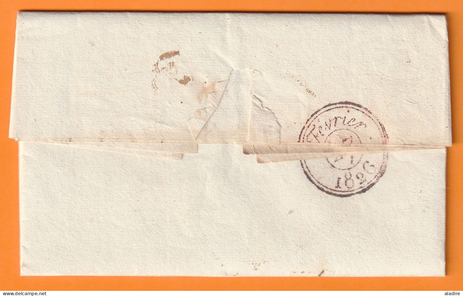 1824 - Marque Postale 26 CONCHES (35 X 12 Mm) Sur Lettre Pliée Vers PARIS - Taxe 5 - Dateur En Arrivée - 1801-1848: Precursors XIX