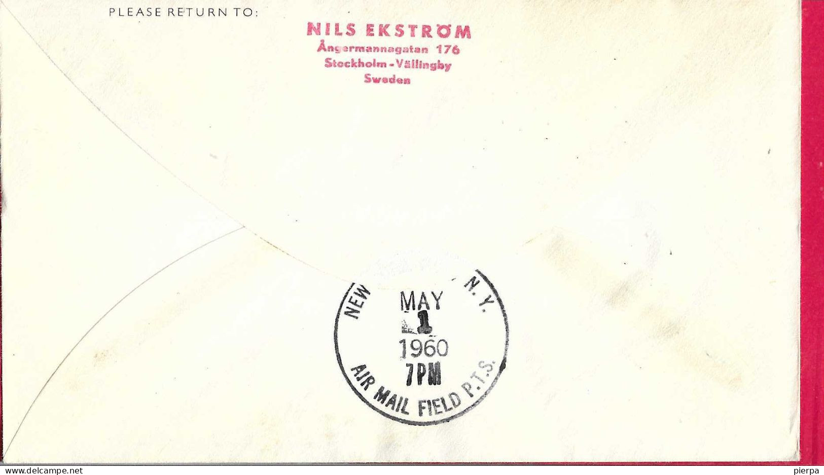 NORGE - FIRST DOUGLAS DC-8 FLIGHT - SAS - FROM OSLO TO NEW YORK *1.5.60* ON OFFICIAL COVER - Cartas & Documentos